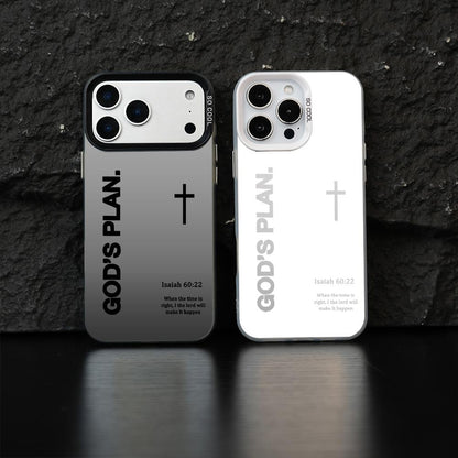 GOD’S PLAN Cross Isaiah for Iphone Samsung Galaxy Case Iphone 17Pro Max Air 16E 15Plus 14 13 12 11 S25 S24 S23 S22 Phone Case, God'S Gift, Faith, Personality, Gradient, Protective Silicone Cover, Protection Durable, Shockproof Drop.Wc60